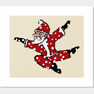 Dancing Santa 9 Posters and Art